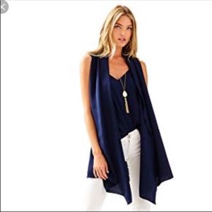 Lilly Pulitzer Hana convertible vest navy blue XXS